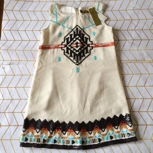 Nicole Miller Girls Sequin Dress, M